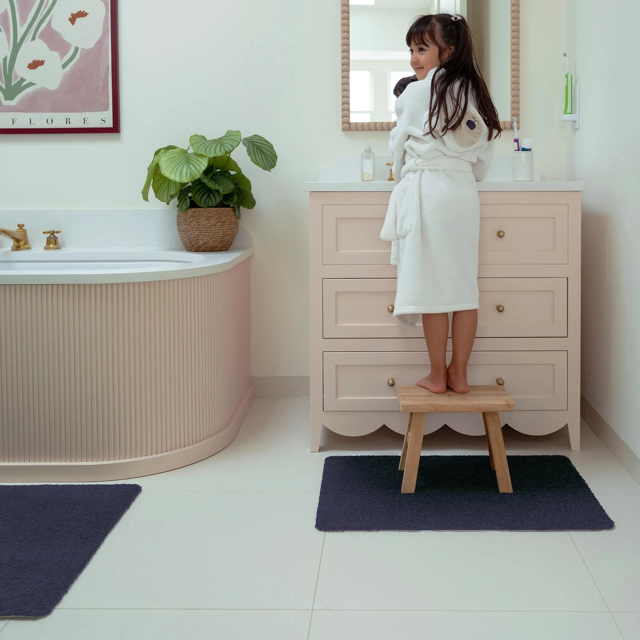 Hug Rug Sense Bath Mat - French Navy, Recycled PET product