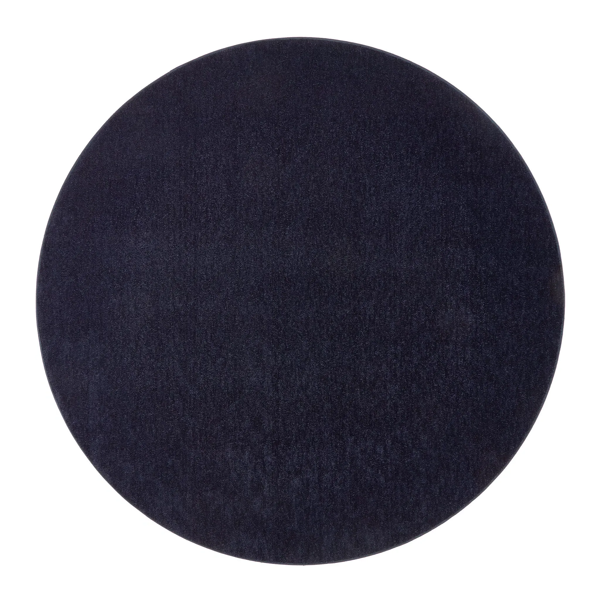 Sense Round Washable Rug - French Navy, Recycled PET