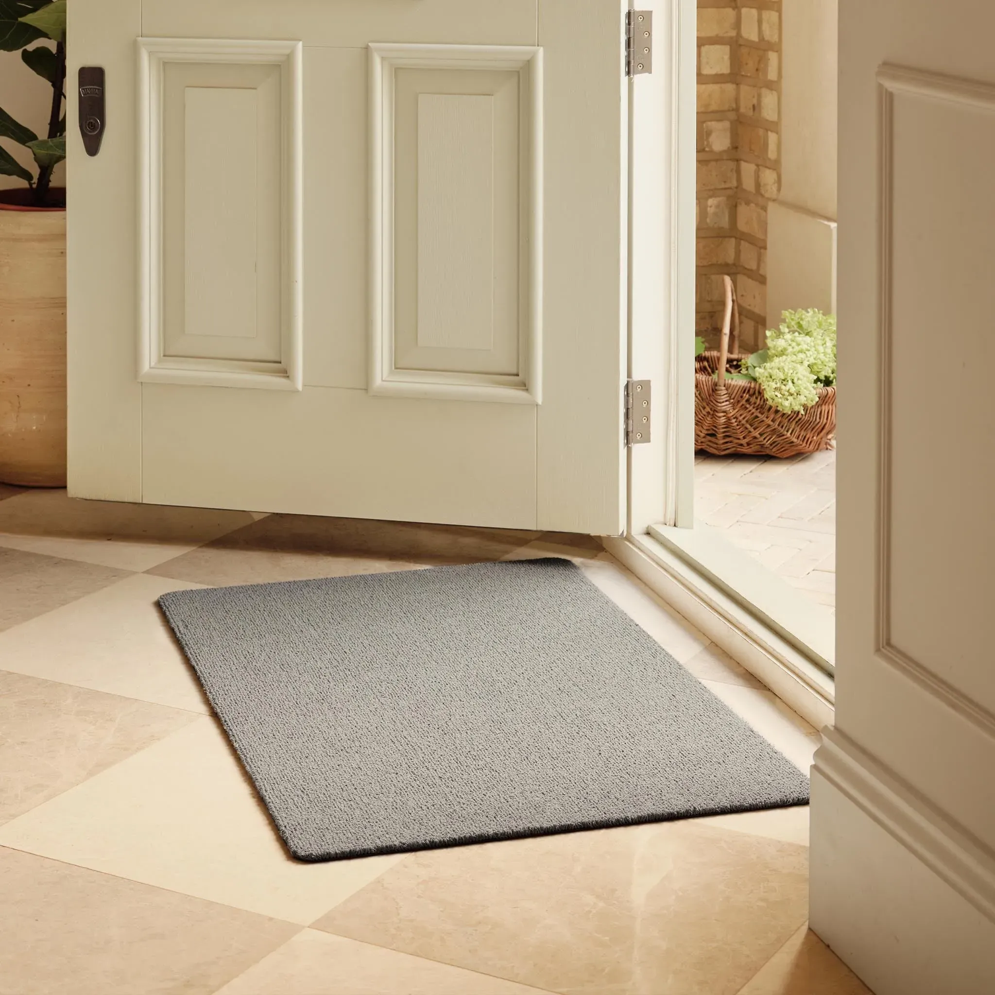 Hug Rug Sense Washable Doormat - Ghost Grey, Recycled PET product