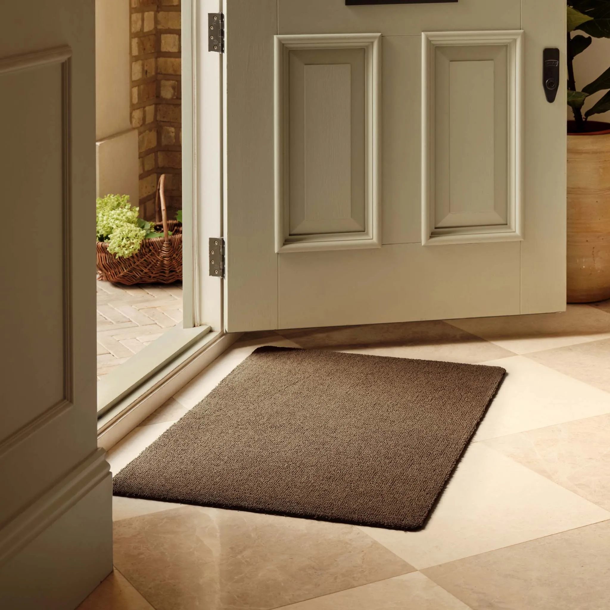 Hug Rug Sense Washable Doormat - Stone, Recycled PET product