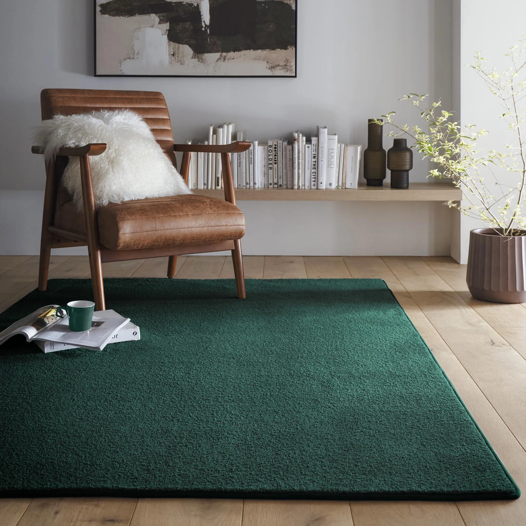 Hug Rug Sense Washable Rug - Forest Green, Recycled PET product
