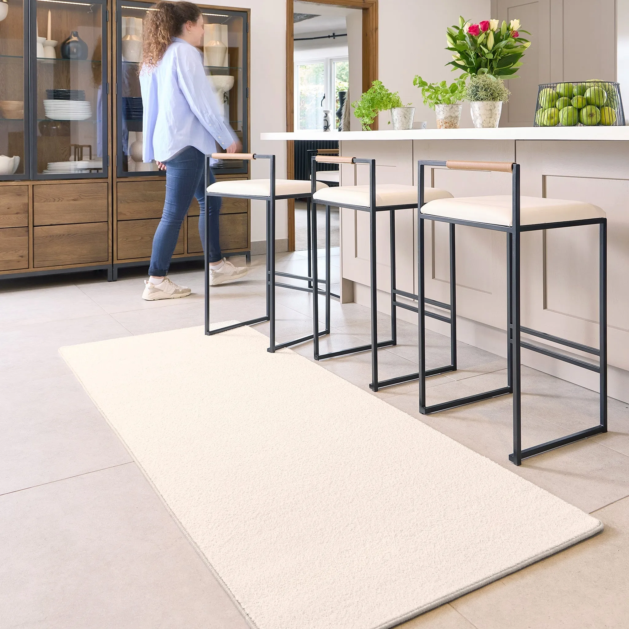 Hug Rug Sense Washable Rug Runner - Neutral Cream, Recycled PET product