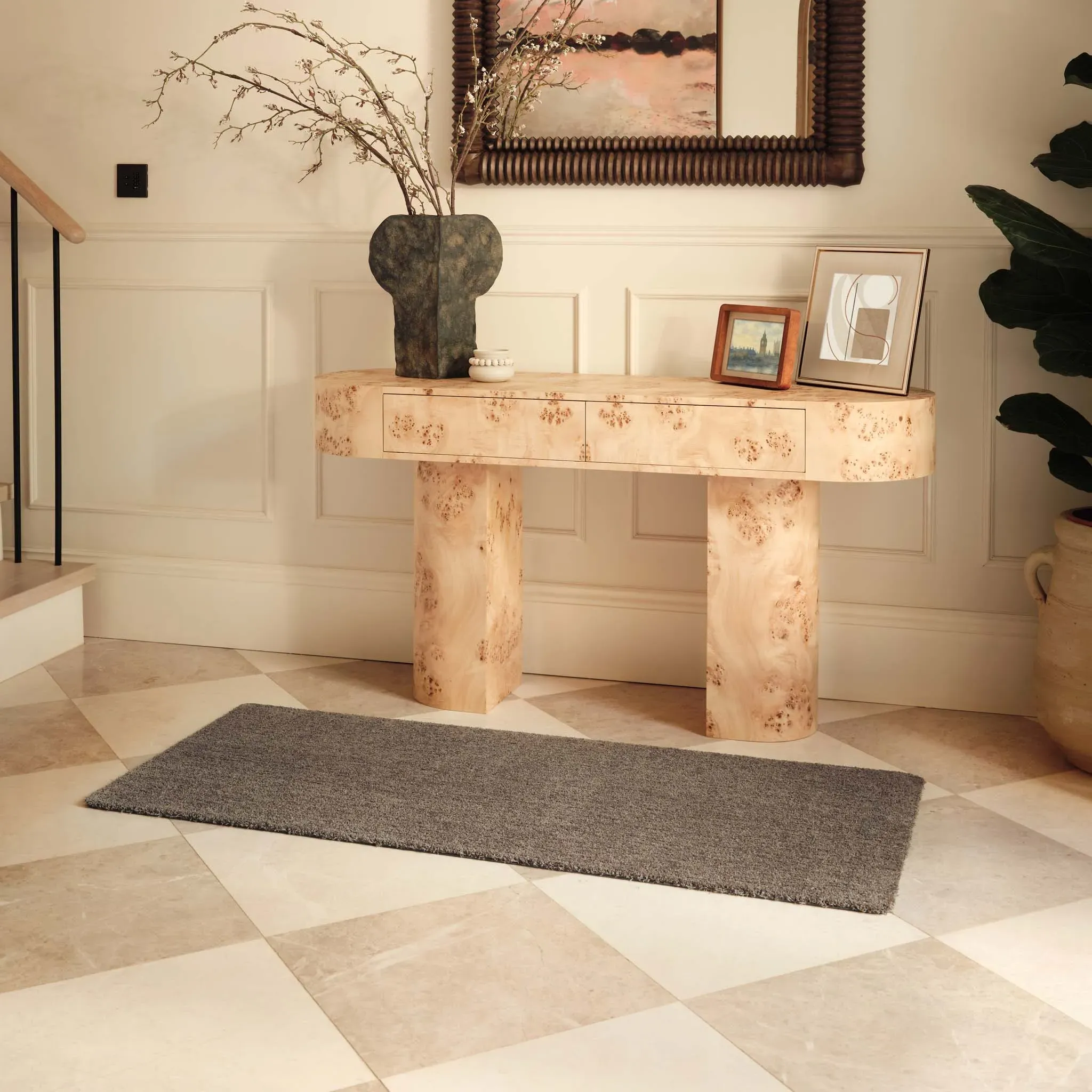 Hug Rug Sense Washable Runner - Stone, Recycled PET product