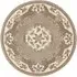 Shensi Aubusson Round Rug - Beige, Wool
