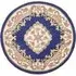 Shensi Aubusson Round Rug - Navy Blue, Wool
