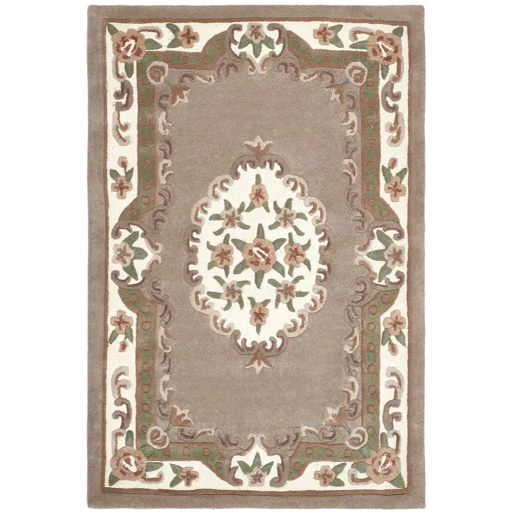 Shensi Aubusson Rug - Beige, Wool