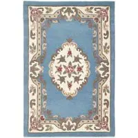 Shensi Aubusson Rug - Blue, Wool