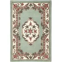 Shensi Aubusson Rug - Green, Wool