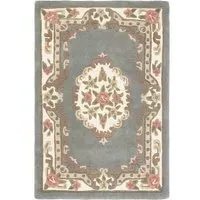 Shensi Aubusson Rug - Grey, Wool