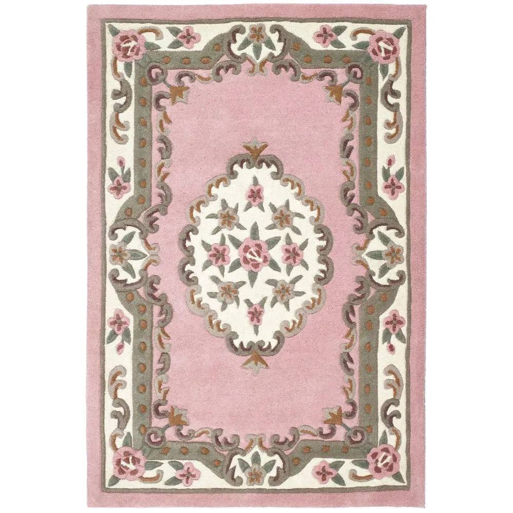 Shensi Aubusson Rug - Pink, Wool image