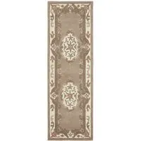 Shensi Aubusson Rug Runner - Beige, Wool
