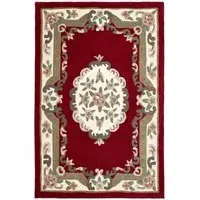Shensi Aubusson Rug - Wine, Wool