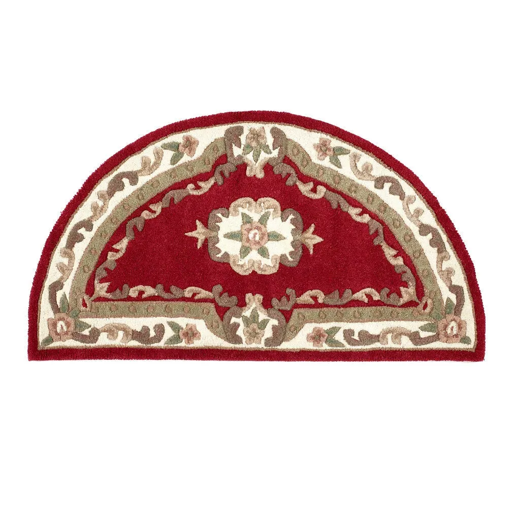 Shensi Aubusson Rug - Wine, Wool