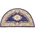 Shensi Half Moon Aubusson Rug - Navy Blue, Wool