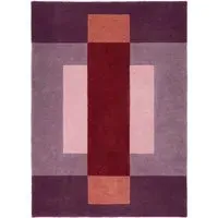 Sienna Block Rug - Rich Reds, Wool