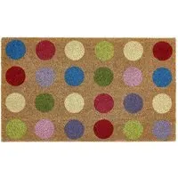 Spots Coir Doormat - Multicoloured