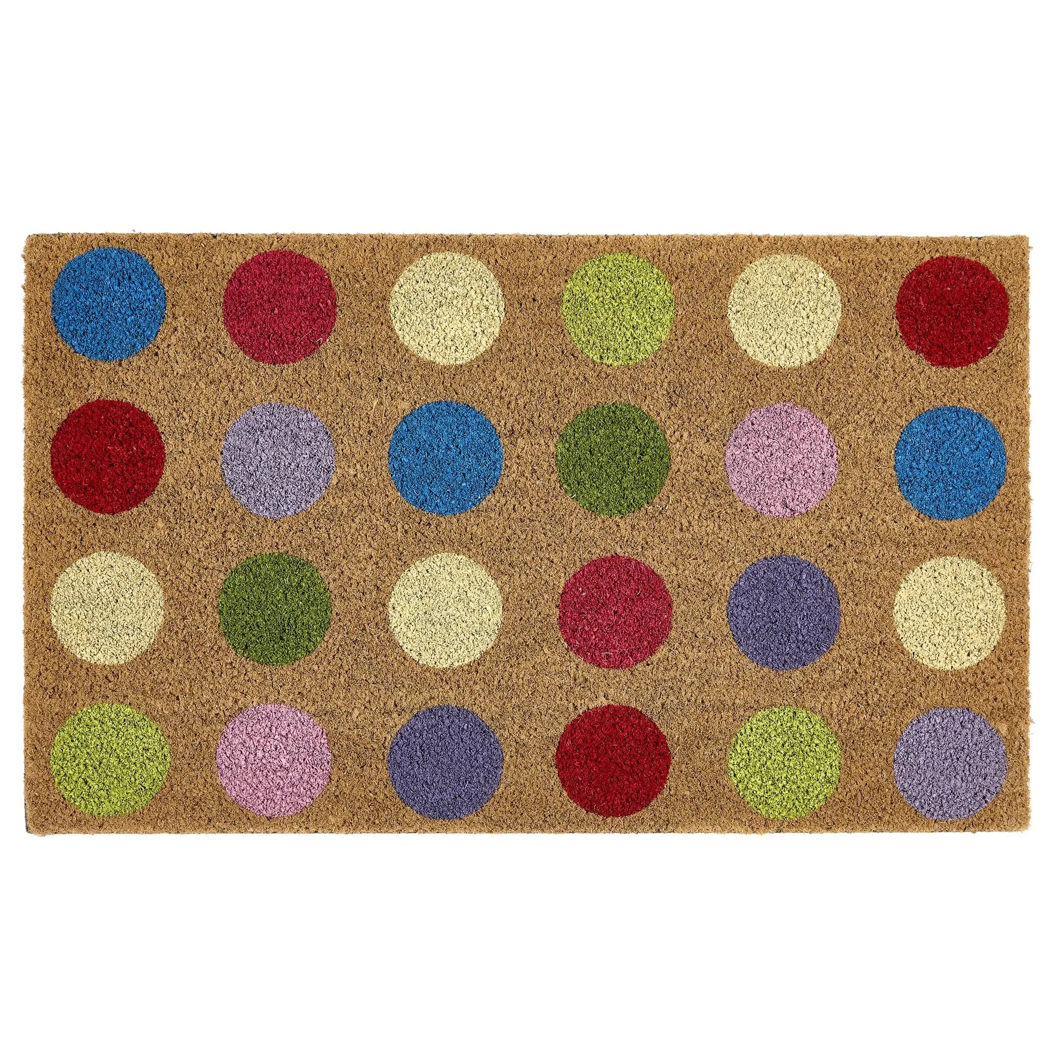 Spots Coir Doormat - Multicoloured image