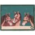 Stable Horses Washable Doormat - Teal