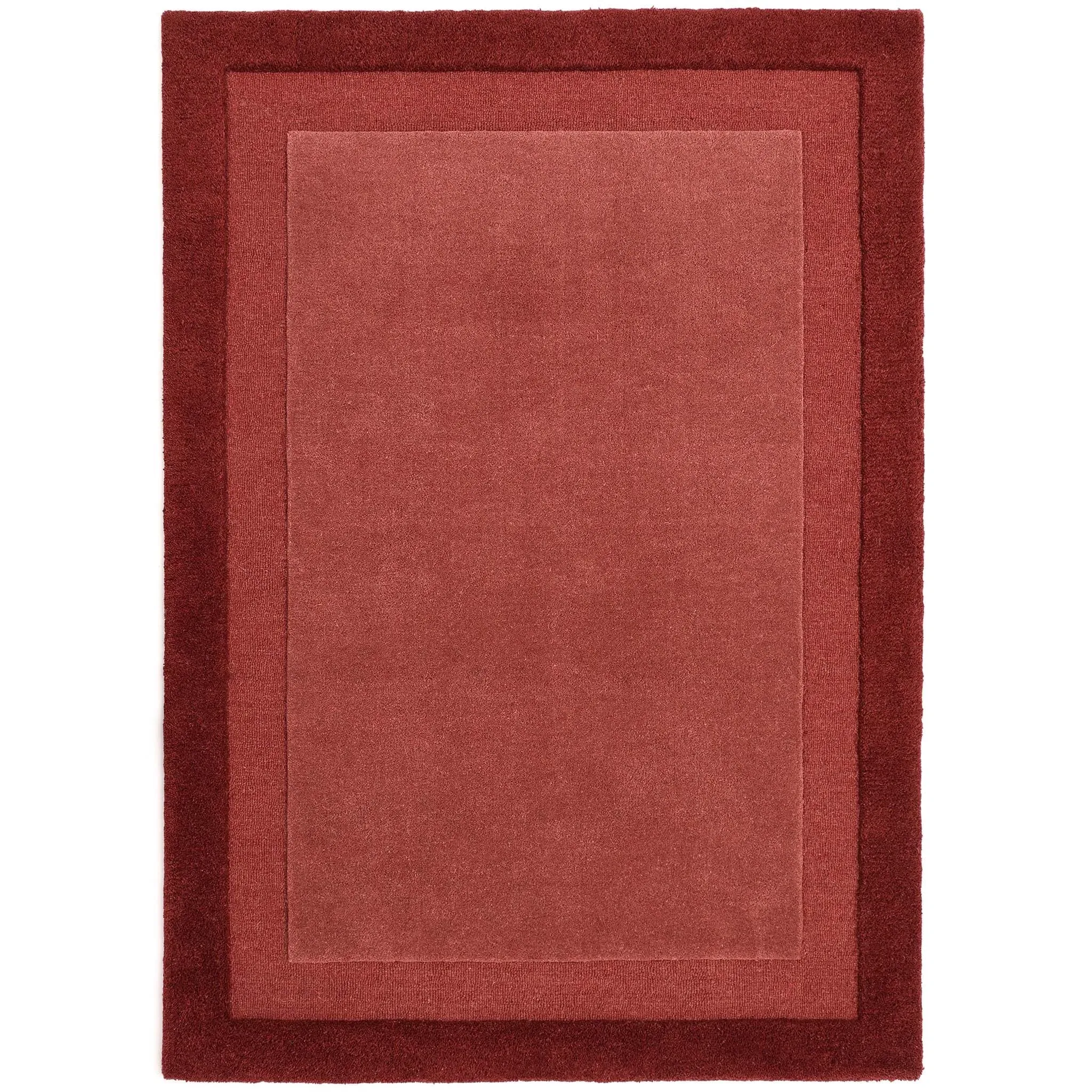 Stacked Borders 120x170cm Rug - Wine Red, Wool image