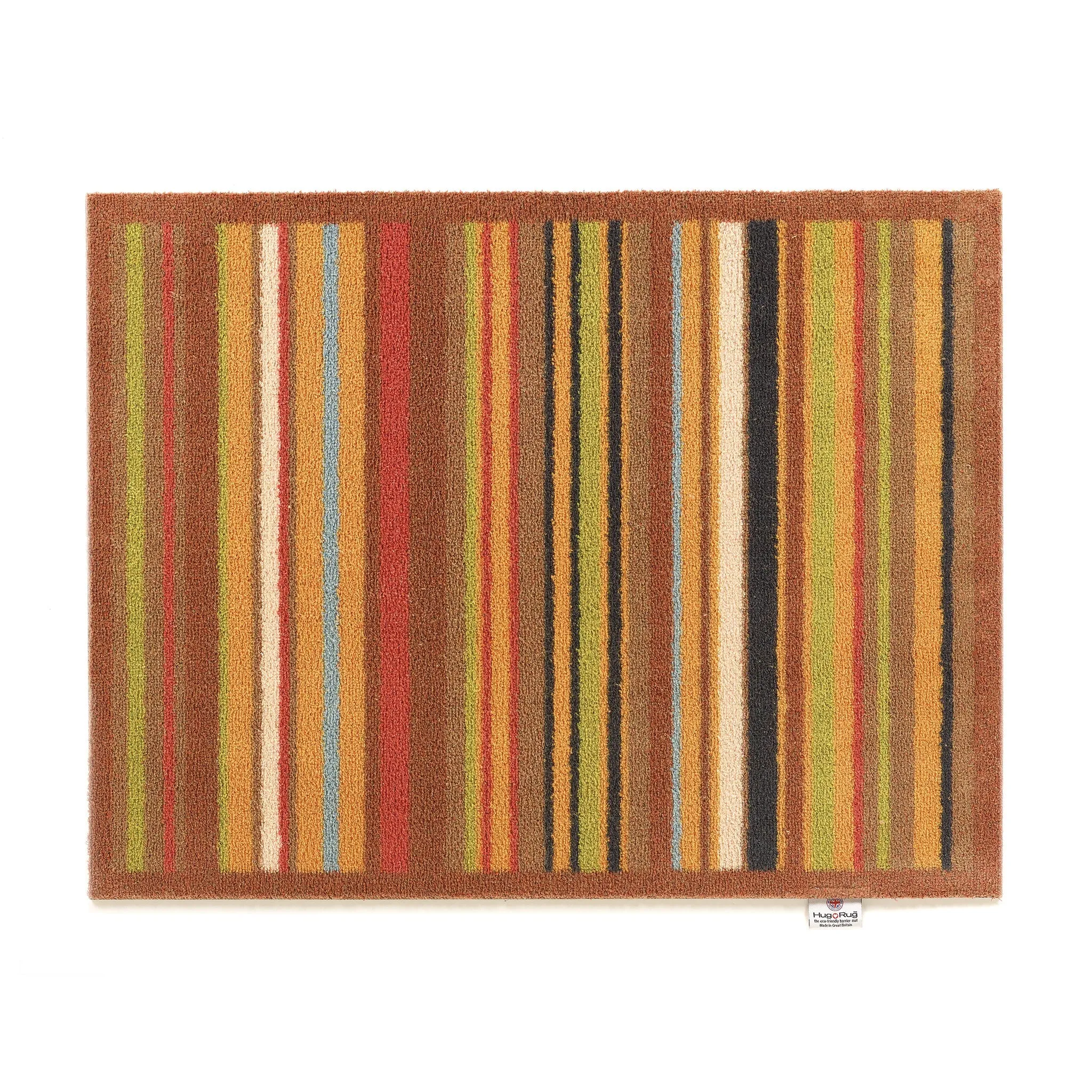 Stripe 70 Washable Doormat - Red/Brown image