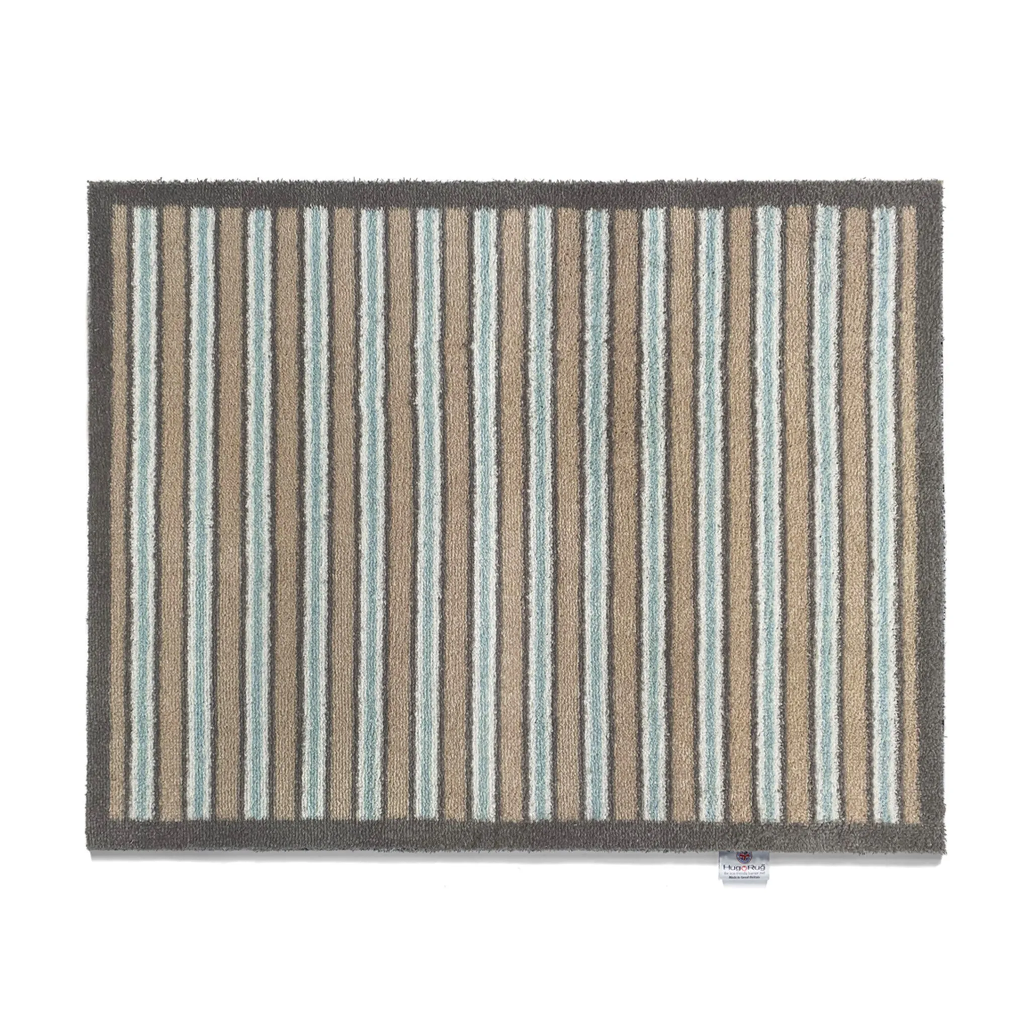 Stripe 83 Washable Doormat - Beige/Blue image