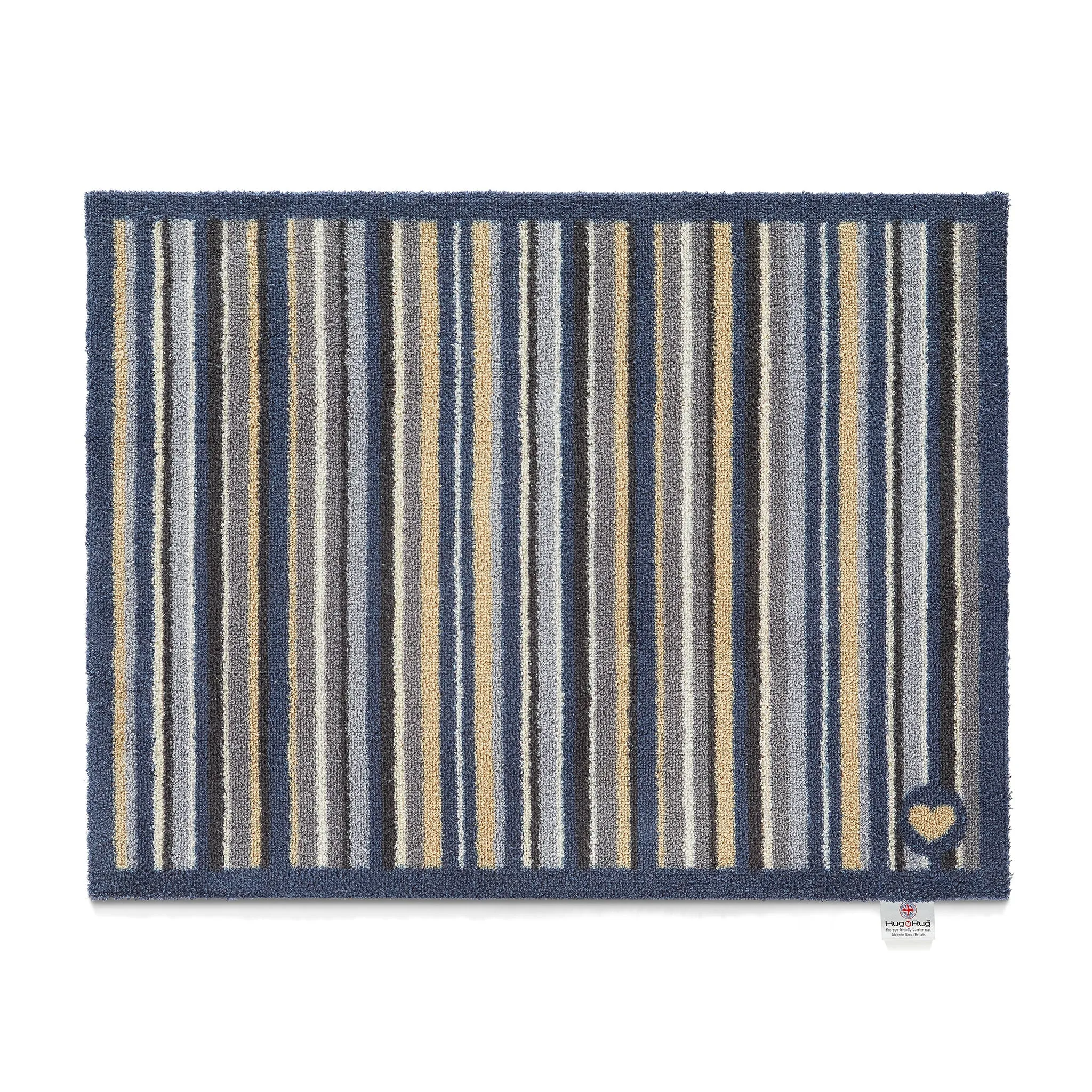 Stripe 88 Washable Doormat - Blue/Grey image