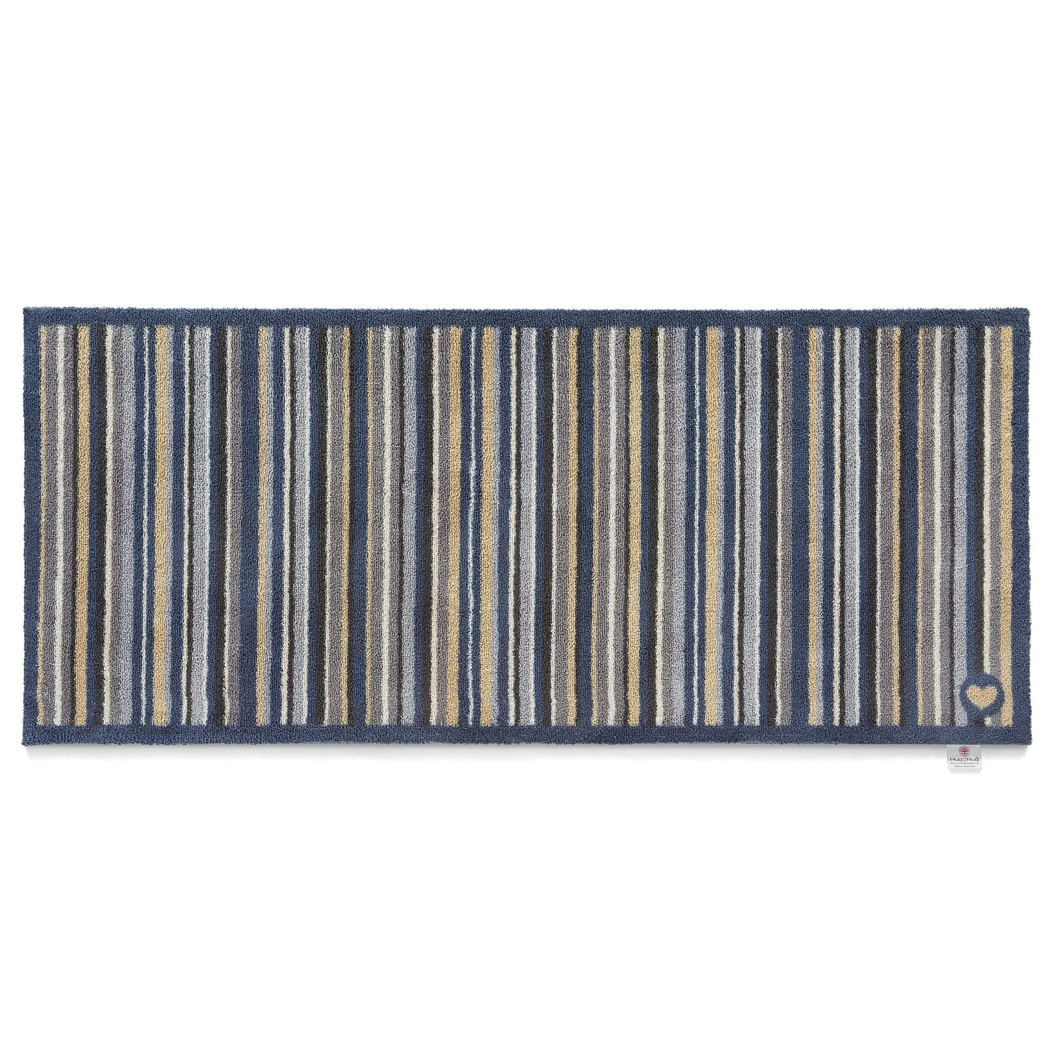Stripe 88 Washable Runner - Blue/Grey