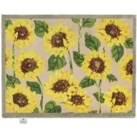 Sunflowers 1 Washable Doormat - Beige, Yellow