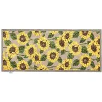 Sunflowers 1 Washable Runner - Beige, Yellow