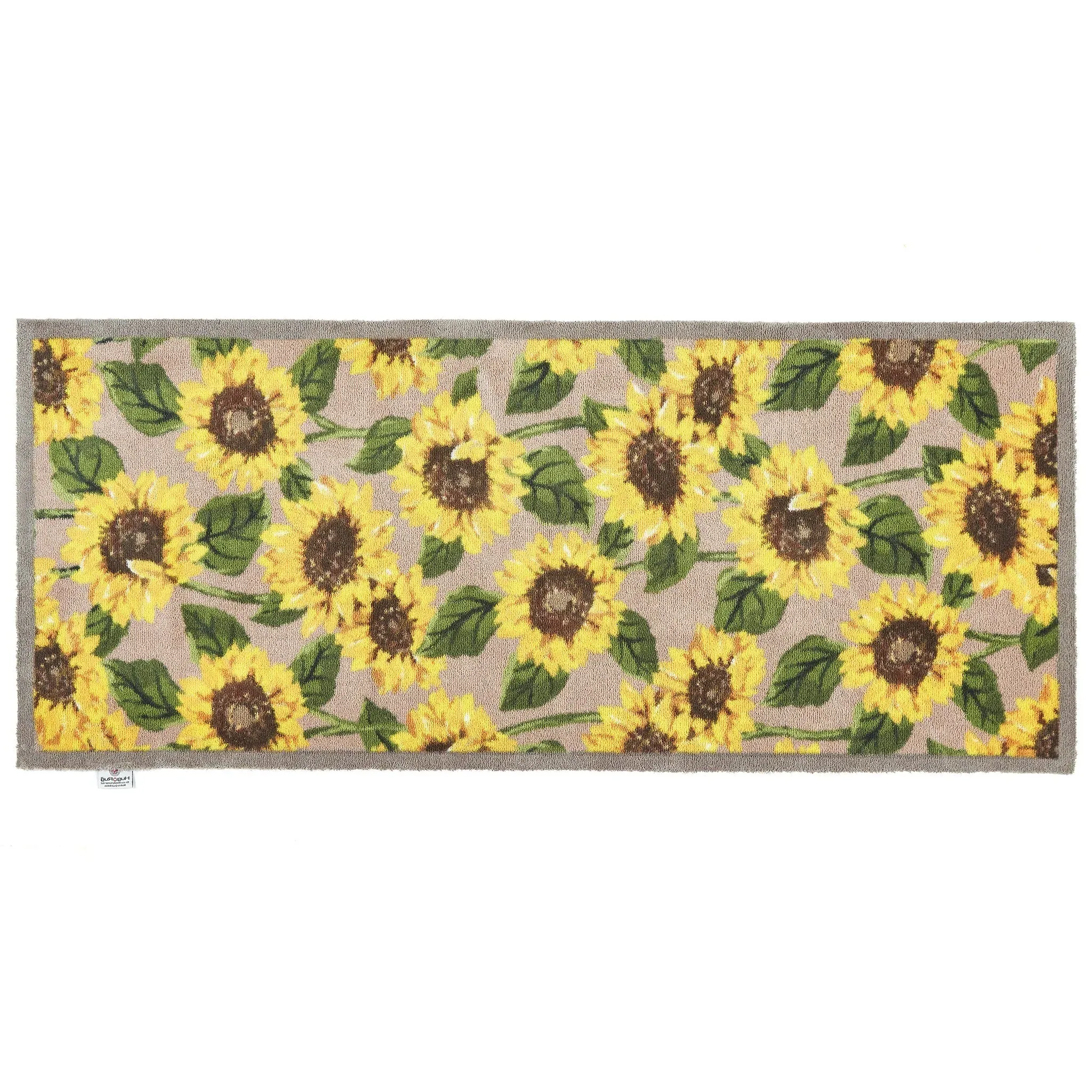Sunflowers 1 Washable Runner - Beige, Yellow