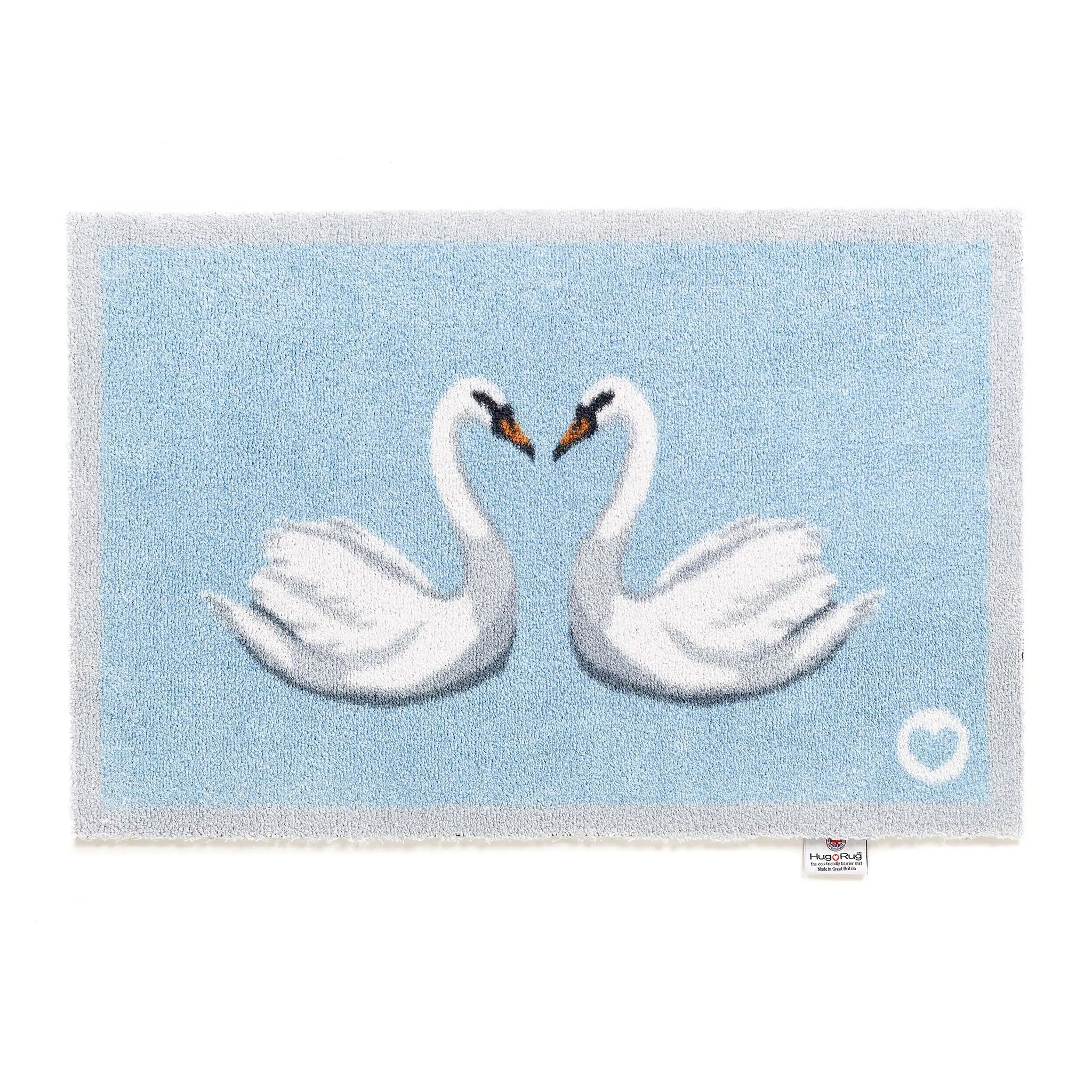 Swan 1 Bath Mat - Blue image