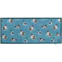 Swimming Ducks Washable Runner - Blue