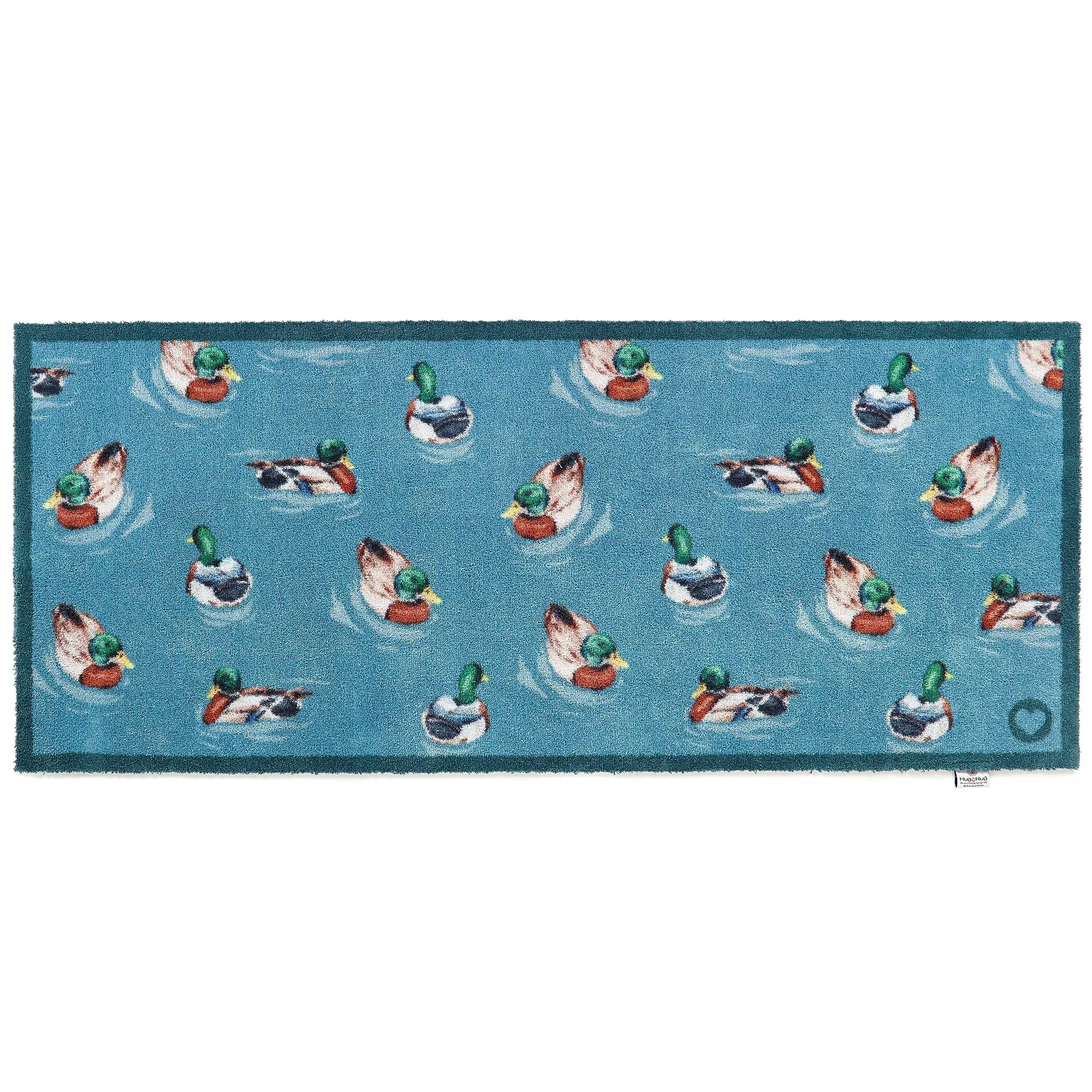 Swimming Ducks Washable Runner - Blue