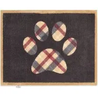 Tartan Paw Doormat 50x75cm - Navy