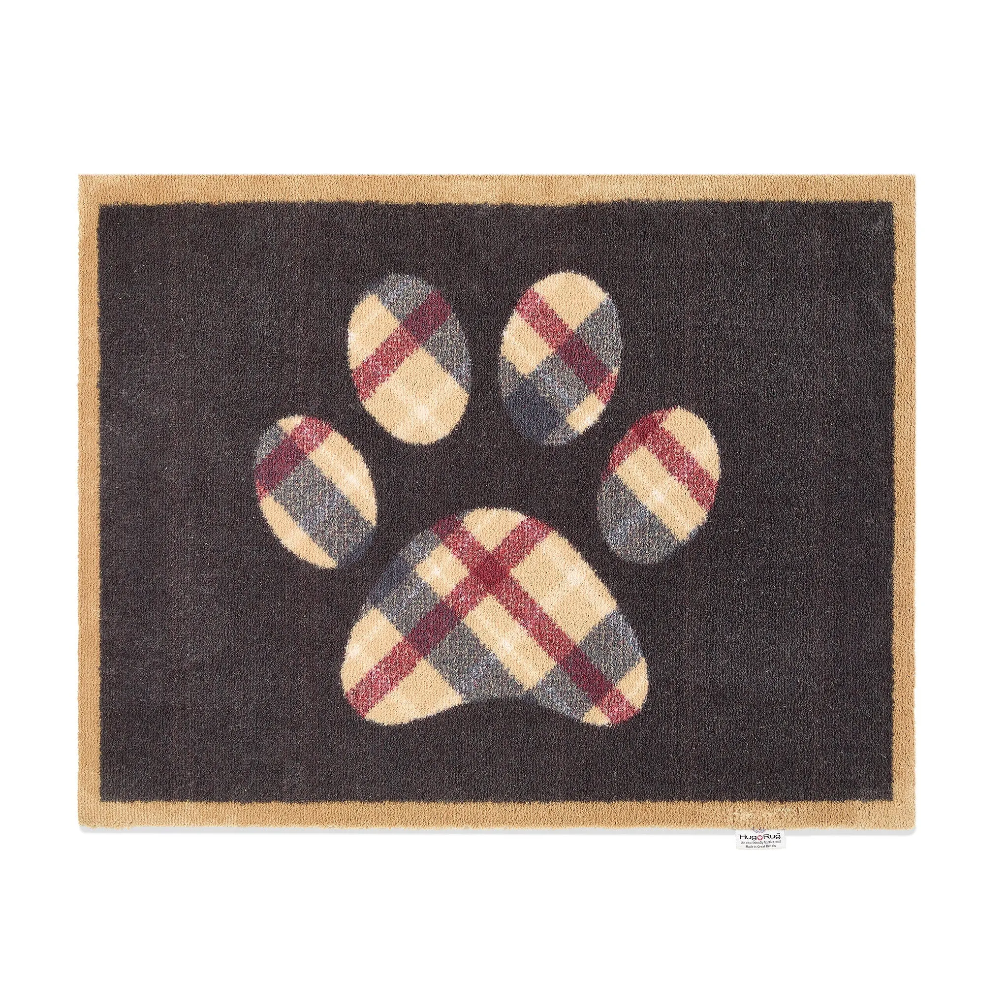 Tartan Paw Doormat 50x75cm - Navy image
