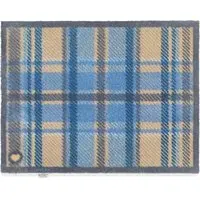 Tartan Washable Doormat - Blue