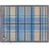 Tartan Washable Doormat - Blue