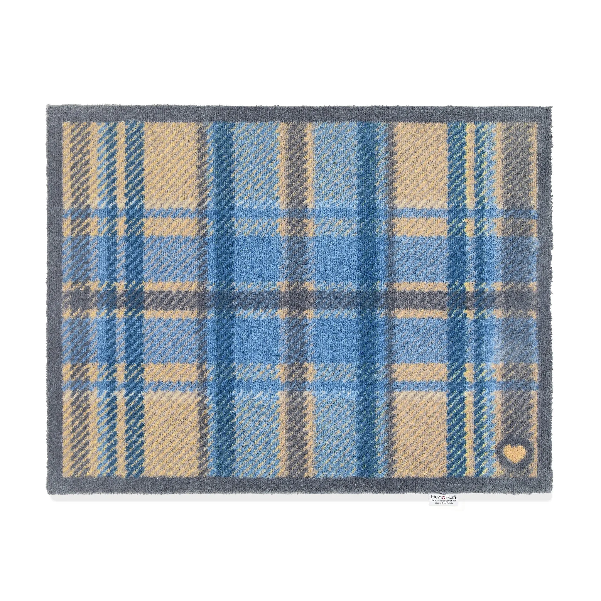 Tartan Washable Doormat - Blue image