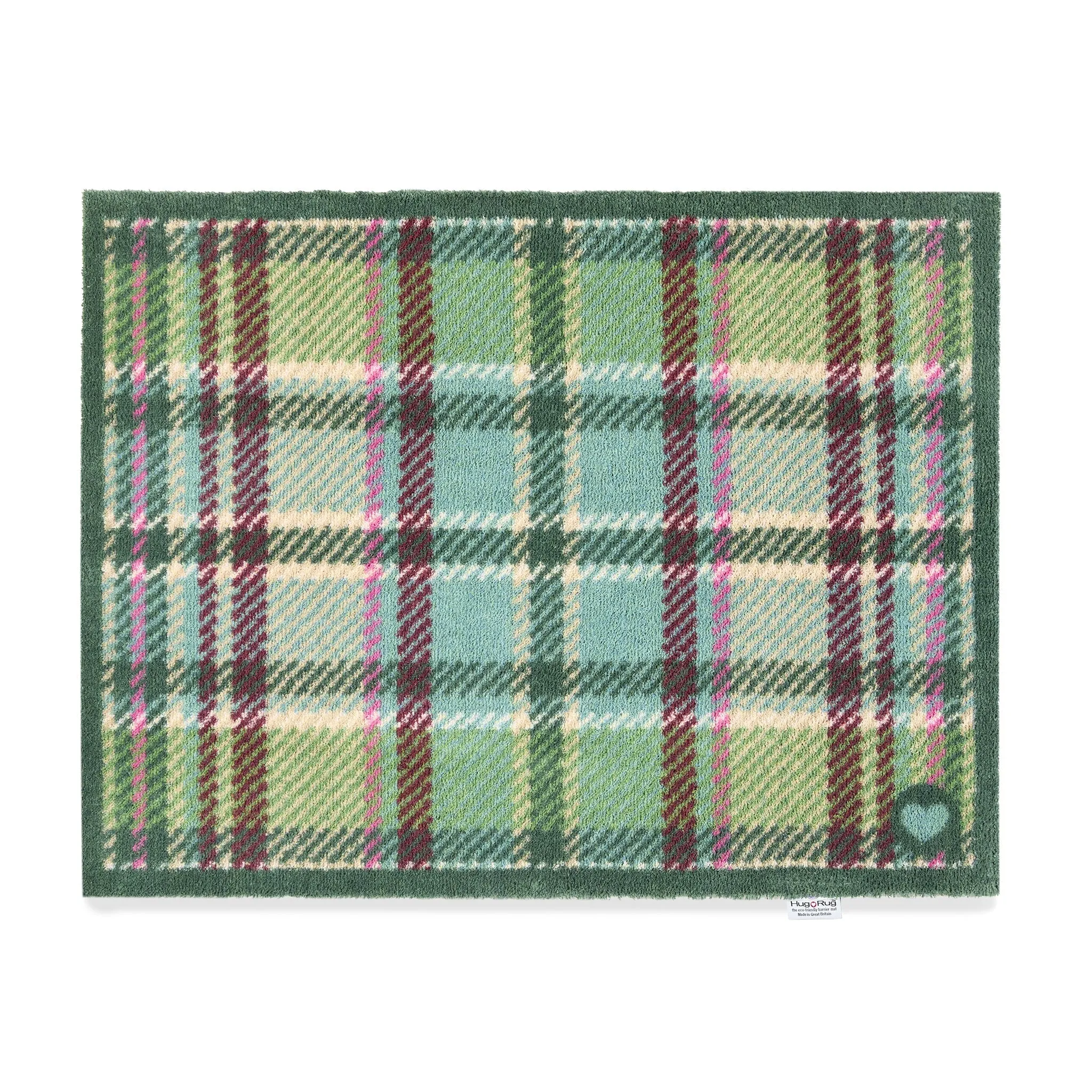 Tartan Washable Doormat - Green image
