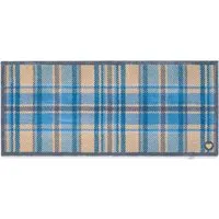 Tartan Washable Runner - Blue