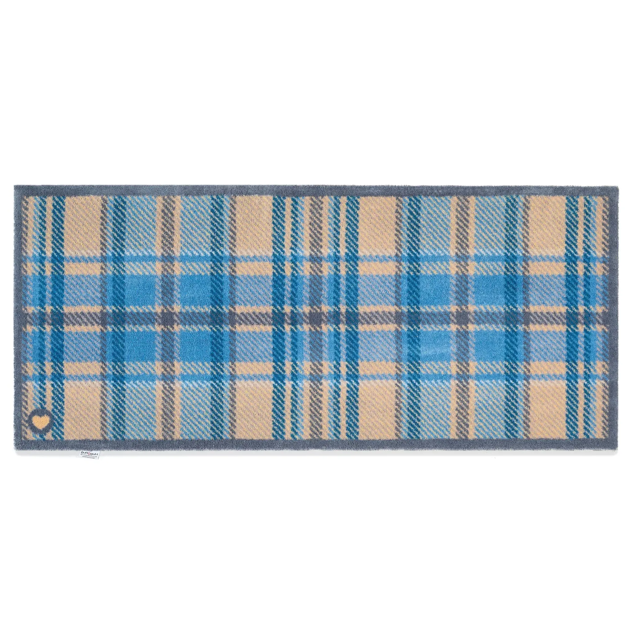 Tartan Washable Runner - Blue image