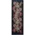 Twilight Garden Washable Rug Runner - Black, Recycled Polyester