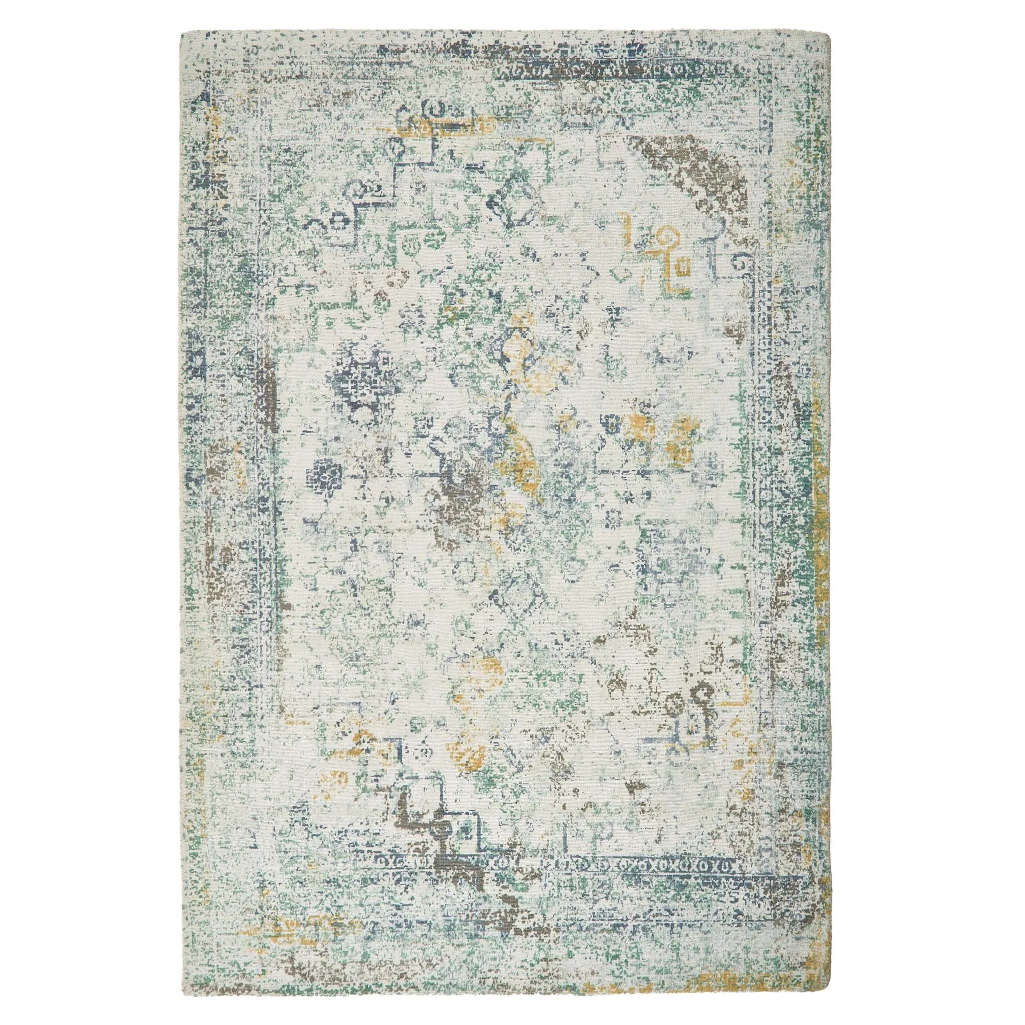 Vogue Rug - Blue/Ochre, Recycled PET