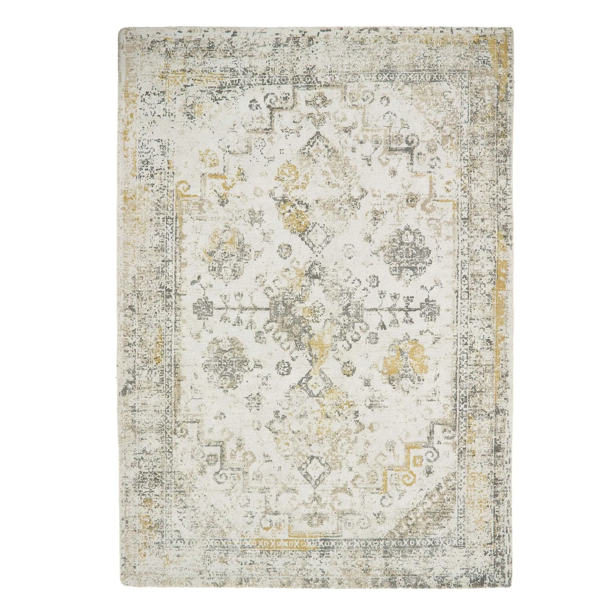 Vogue Rug - Light Grey/Ochre, Recycled PET