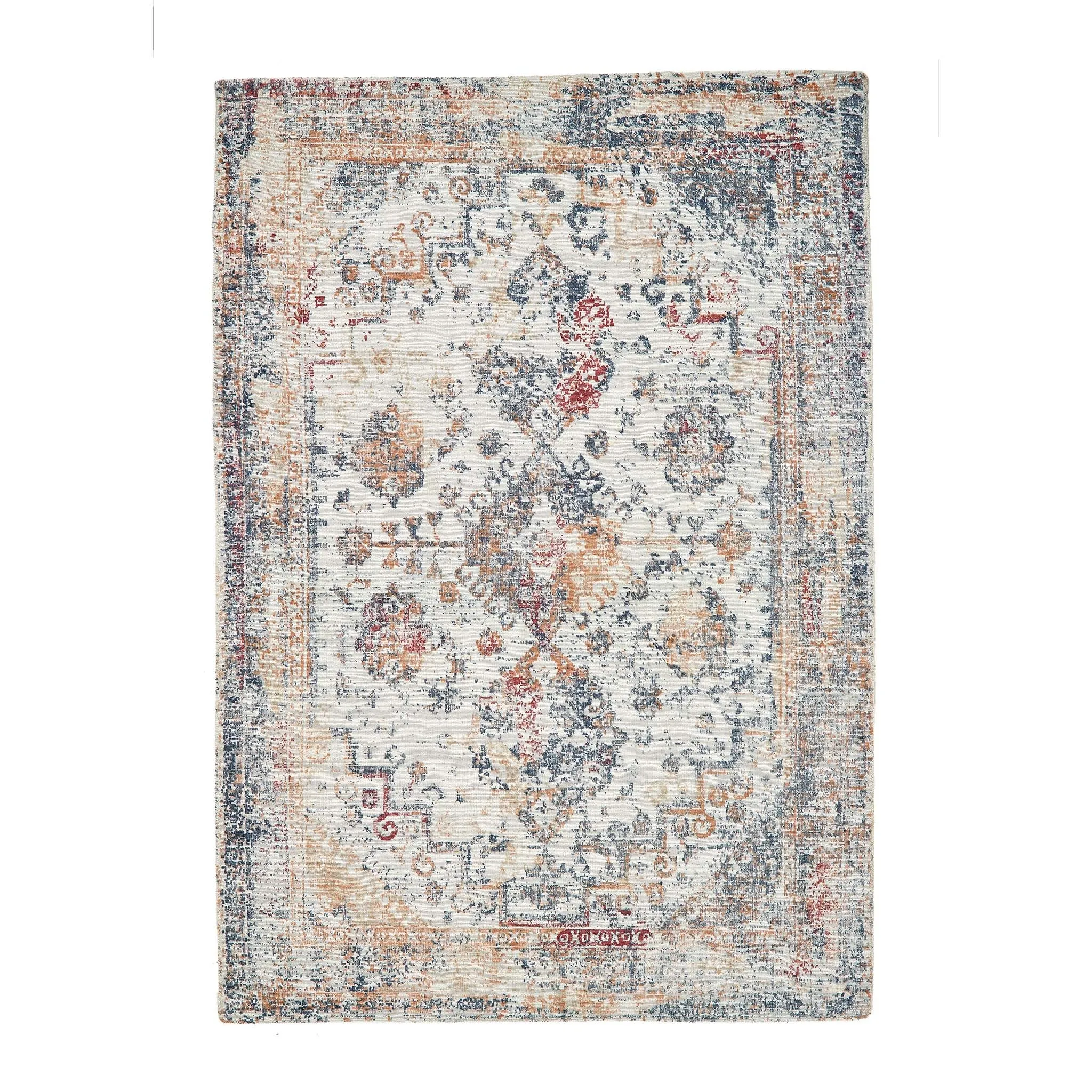 Vogue Rug - Navy/Rust, Recycled PET