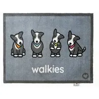 Walkies Herdy Washable Doormat 65x85cm - Light Grey