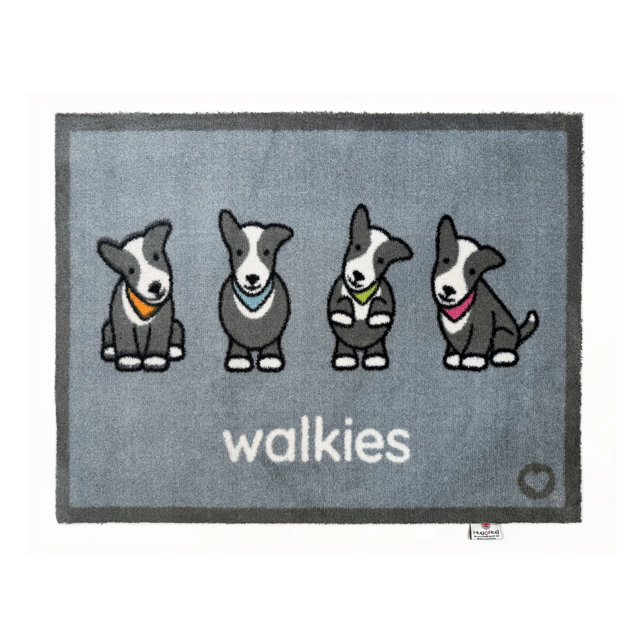 Walkies Herdy Washable Doormat 65x85cm - Light Grey