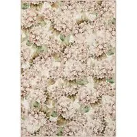 Wild Hydrangea Eco-Washable Rug - Multicolour, Recycled Polyester