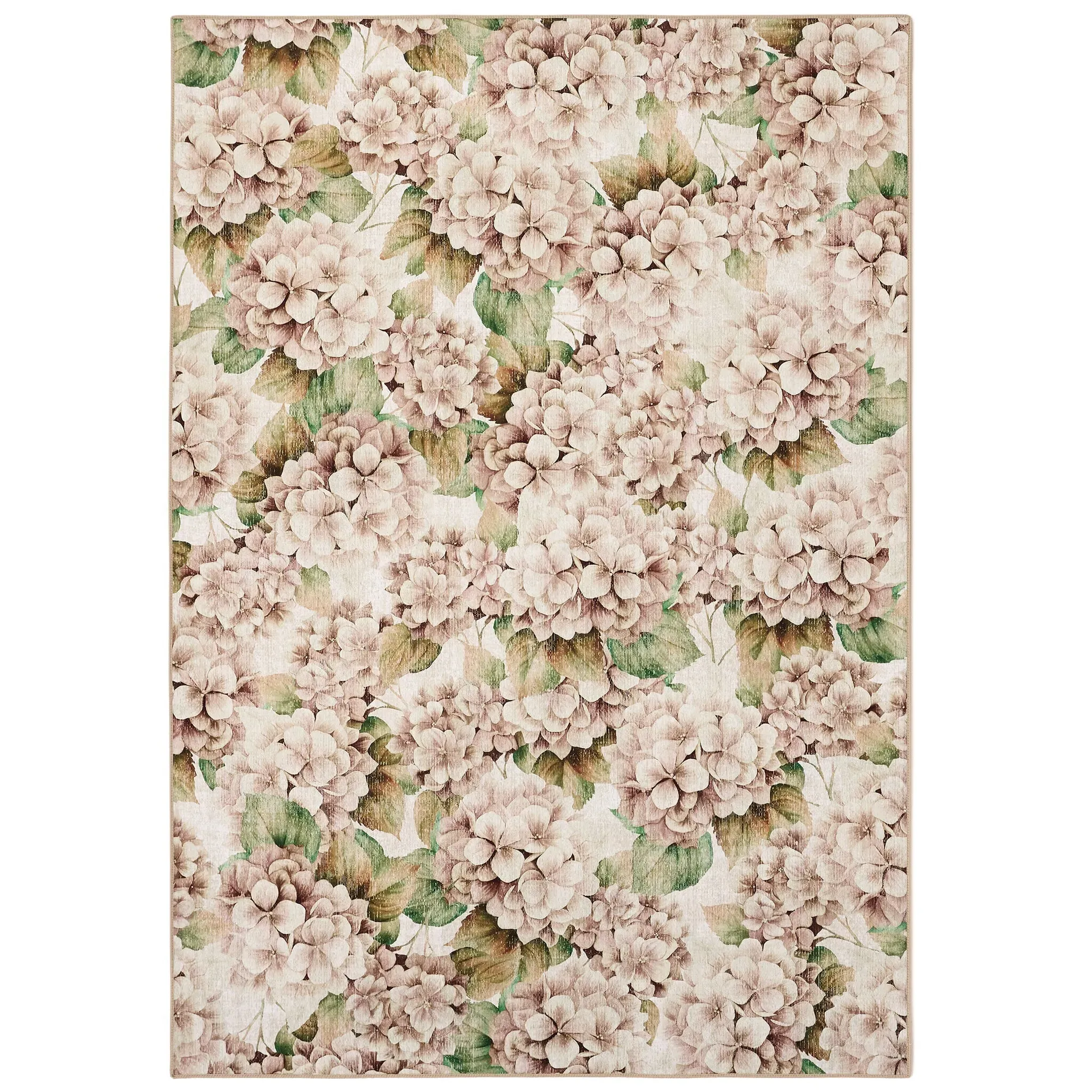 Wild Hydrangea Eco-Washable Rug - Multicolour, Recycled Polyester