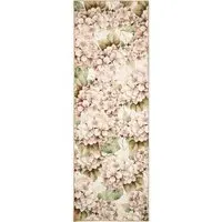 Wild Hydrangea Eco-Washable Rug Runner - Multicolour, Recycled Polyester